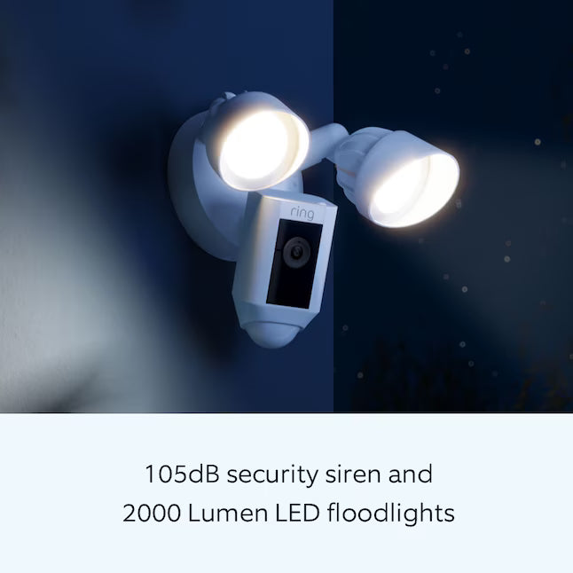 Ring Floodlight Cam Wired Plus - Smart Security Video Camera with 2 Motion-Activated LED Floodlights, 2-Way Talk, Color Night Vision, Black