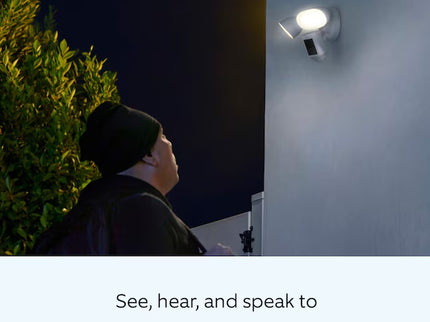 Ring Floodlight Cam Pro with 2K Video and Ring Vision, 2 LED Lights, Dual Band Wi-Fi, and 3D Motion Detection, Black