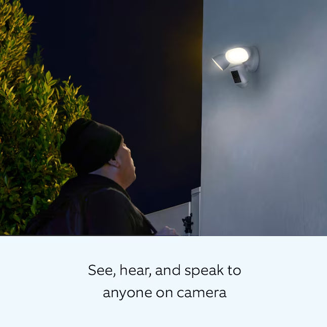 Ring Floodlight Cam Pro with 2K Video and Ring Vision, 2 LED Lights, Dual Band Wi-Fi, and 3D Motion Detection, Black