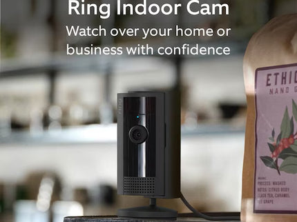 Ring Indoor Cam (2nd Gen) - Plug-In Smart Security Wifi Video Camera, with Included Privacy Cover, Night Vision, Black