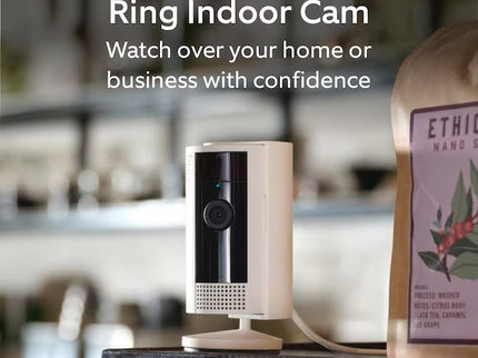 Ring Indoor Cam (2nd Gen) - Plug-In Smart Security Wifi Video Camera, with Included Privacy Cover, Night Vision, White