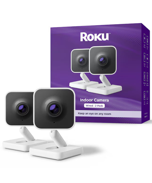 Roku INDOOR CAMERA PLUGIN 2PK WHITE