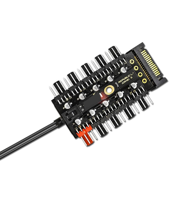 Fan Controller pc Chassis Fan Hub CPU Cooling Fan hub pc 10 Port 12 V SATA to Fan-Header with 4 Pin PWM Controller Corsair Fan