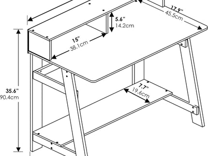 Furinno Simplistic a Frame Computer Desk