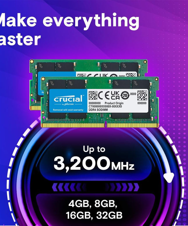 Crucial 8GB DDR4 RAM 3200MHz (PC4-25600)