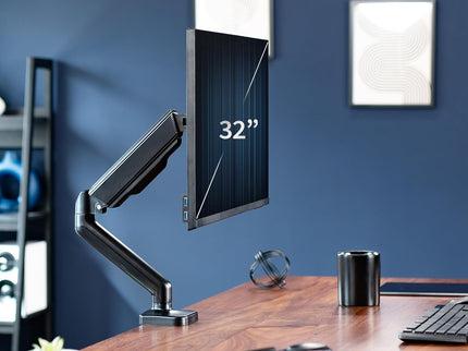 VIVO Single Monitor Desk Mount – Mechanical Arm, Fits 17–32" Screens, Height Adjustable, VESA Compatible – STAND-V001O