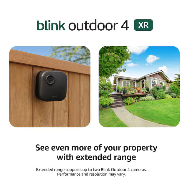 Blink Outdoor 4 XR - Wireless security camera with extended range, go up to 400 feet from your home, Sync Module XR included - 2 camera system