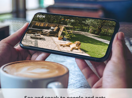 Blink Outdoor 4 - Wireless smart security camera, two-year battery life, 1080p HD day and infrared night live view, two-way talk, Sync Module Core included - 1 camera system