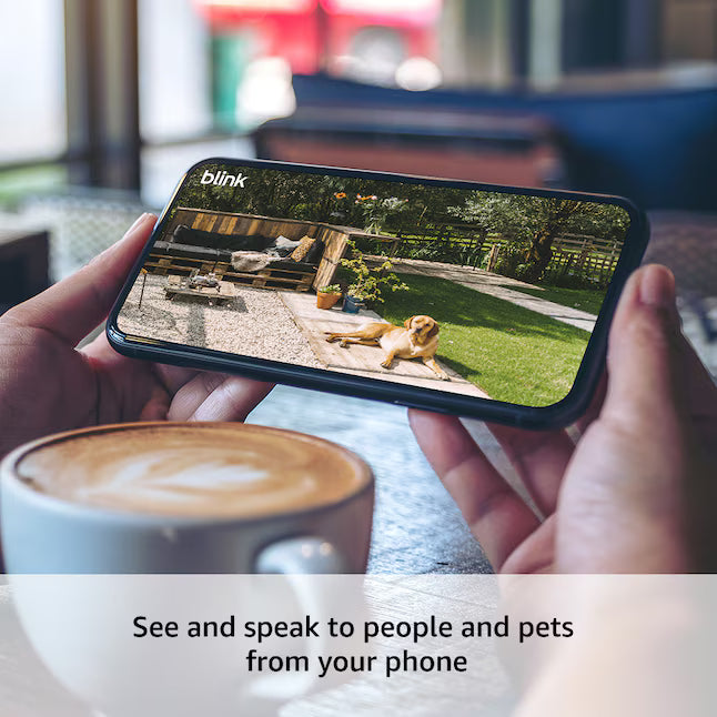 Blink Outdoor 4 - Wireless smart security camera, two-year battery life, 1080p HD day and infrared night live view, two-way talk, Sync Module Core included - 2 camera system
