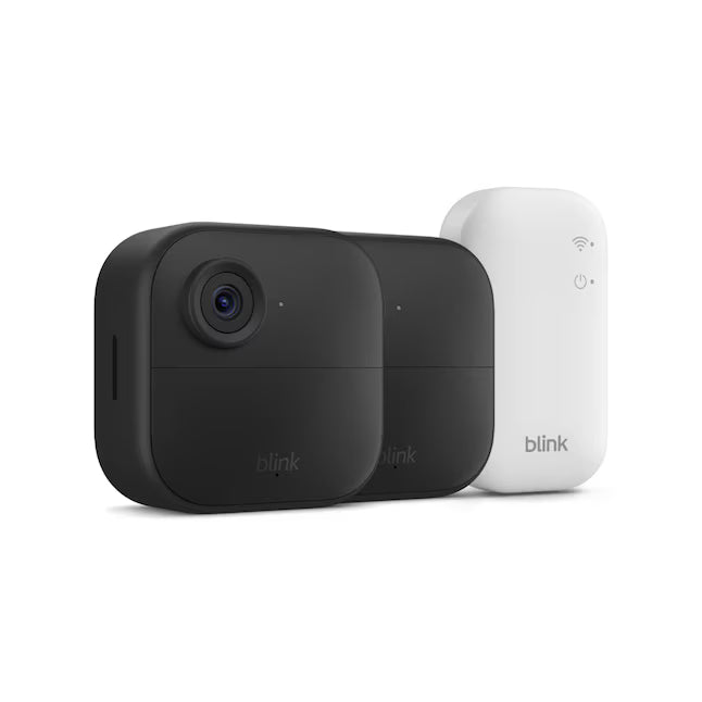 Blink Outdoor 4 - Wireless smart security camera, two-year battery life, 1080p HD day and infrared night live view, two-way talk, Sync Module Core included - 2 camera system