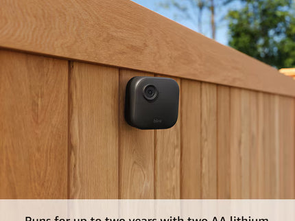 Blink Outdoor 4 - Wireless smart security camera, two-year battery life, 1080p HD day and infrared night live view, two-way talk, Sync Module Core included - 2 camera system