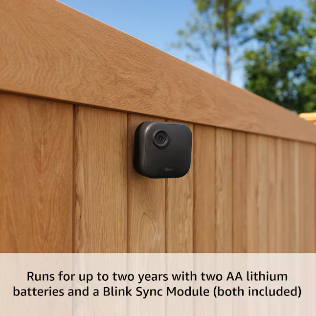 Blink Outdoor 4 - Wireless smart security camera, two-year battery life, 1080p HD day and infrared night live view, two-way talk, Sync Module Core included - 5 camera system