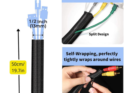 [313Pcs] Cable Management Kit, 67 Adhesive Cable Clips