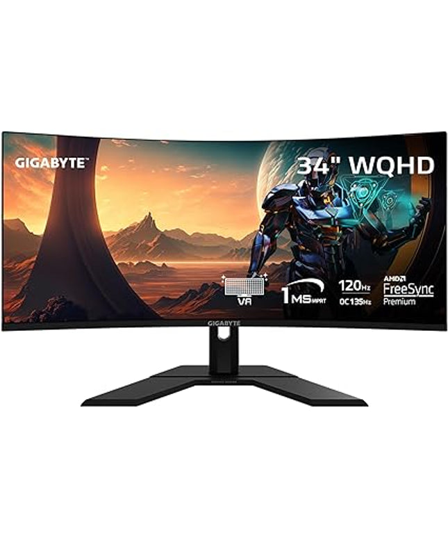 GIGABYTE GS34WQC 34" WQHD Curved Gaming Monitor
