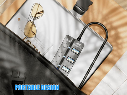 USB 3.0 Hub, PANPEO 7-Port USB Data Hub