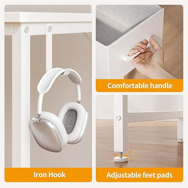 CubiCubi Computer Desk with 2 Drawers