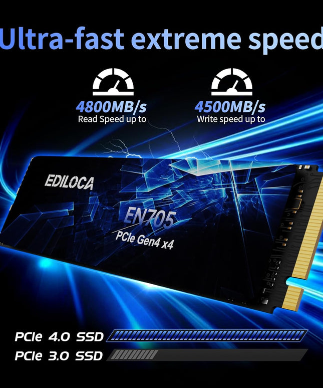 2TB SSD NVMe M.2 2280 PCIe Gen4 x4 Internal Solid State Drive