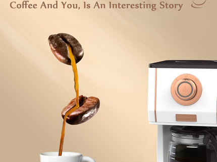 Amaste Retro Style Coffee Machine with 25 Oz Glass Coffee Pot