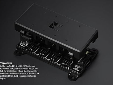 Noctua NV-FH2 8-Channel Fan Hub – 5V/12V/24V, up to 60W, optional 5.5mm barrel power (Black)