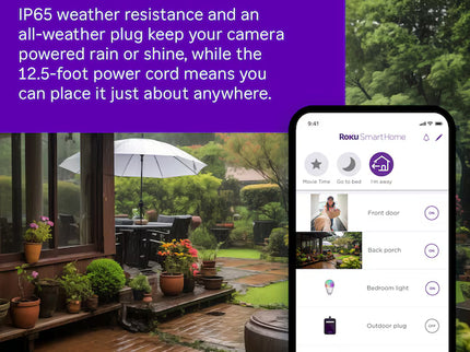 Roku OUTDOOR CAMERA PLUGIN WHITE