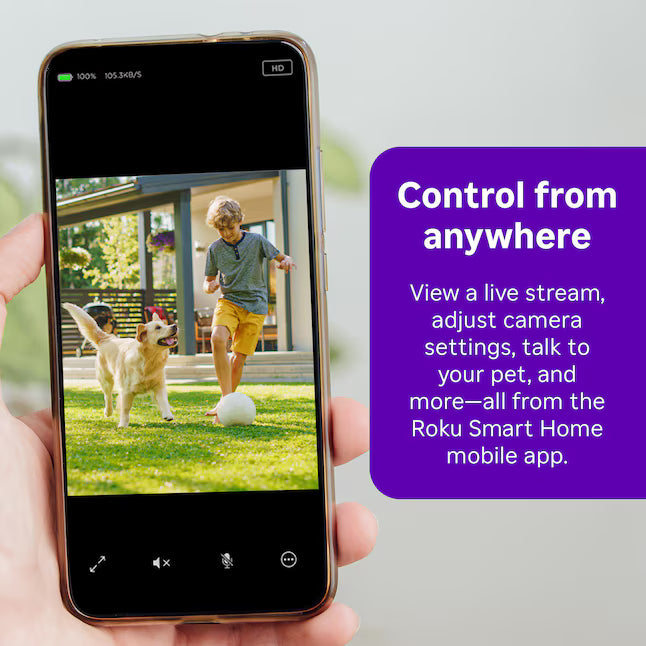 Roku OUTDOOR CAMERA PLUGIN WHITE