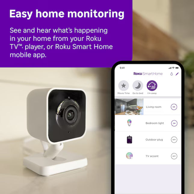 Roku INDOOR CAMERA PLUGIN 2PK WHITE