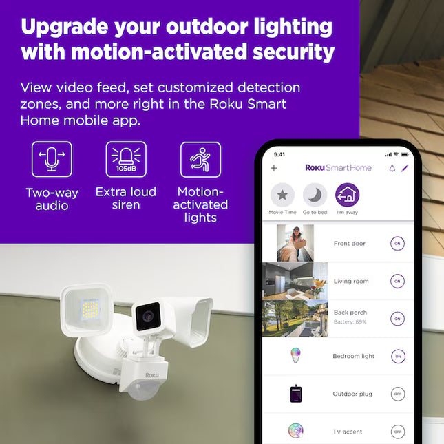 Roku Floodlight Camera Wired
