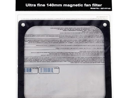 SilverStone FF143 140mm Magnetic Fan Filter – Black