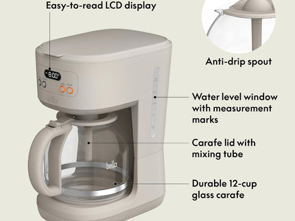 Bella 12 cup Programmable Coffee Maker