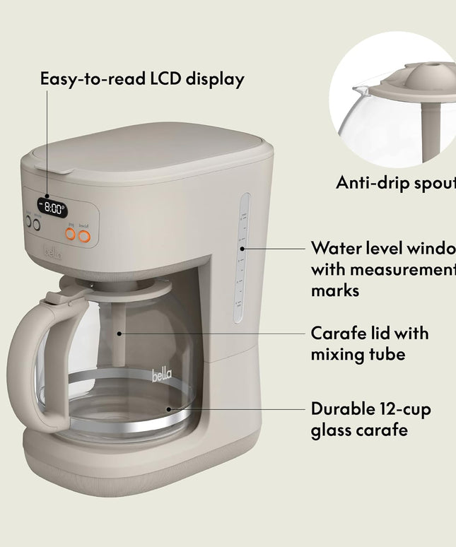 Bella 12 cup Programmable Coffee Maker