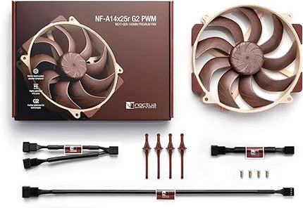 Noctua NF-A14x25r G2 140mm PWM Quiet PC Fan (Brown)