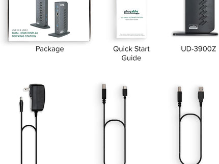 Plugable USB 3.0 and USB-C Universal Laptop Docking Station