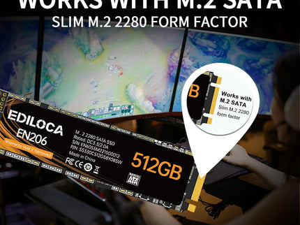 EN206 512GB 3D NAND TLC M.2 SSD