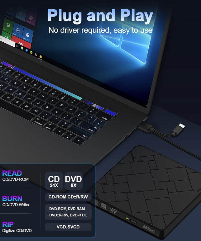 External CD DVD Drive for Laptop USB 3.0