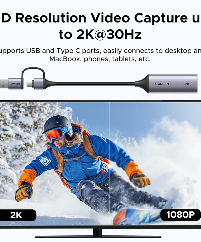 UGREEN 2K@30Hz Video Capture Card 4K
