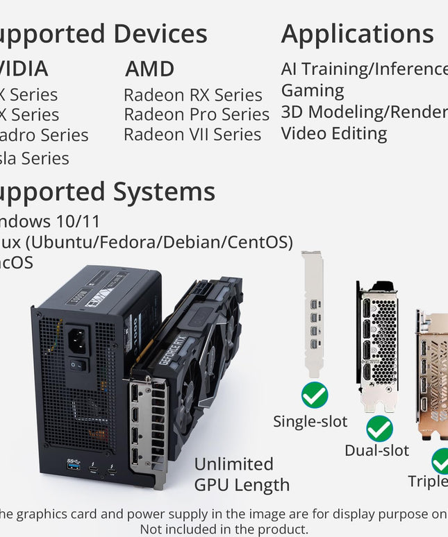 ANQ-L336 Mini eGPU Enclosure 40Gbps Thunderbolt3/4