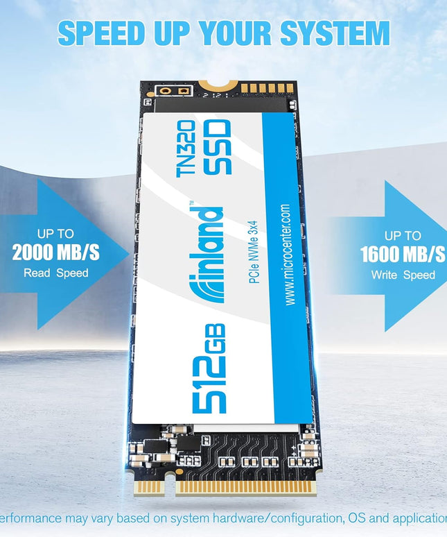 INLAND TN320 512GB NVMe M.2 PCIe Gen3x4 2280 Internal Solid State Drive SSD