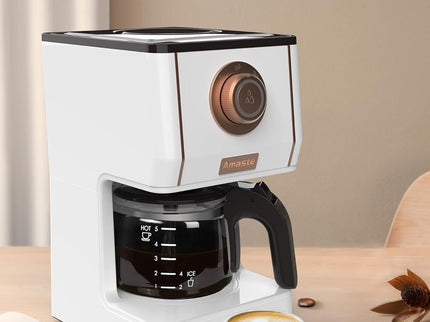 Amaste Retro Style Coffee Machine with 25 Oz Glass Coffee Pot