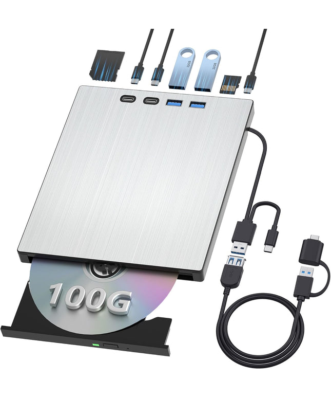 External Blu ray Drive for Laptop Portable Blu Ray Burner USB 3.0