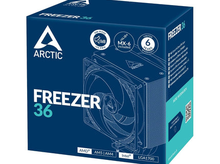 ARCTIC Freezer 36 CPU Cooler – Single Tower, Push-Pull 120mm P-Fans