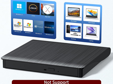 External CD/DVD Drive for Laptop, USB 3.0