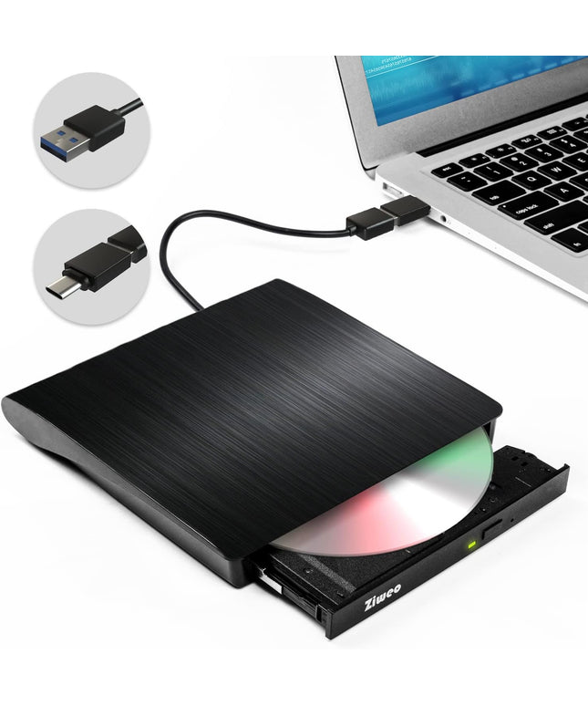 External DVD Drive USB 3.0 Type-C CD Burner Portable