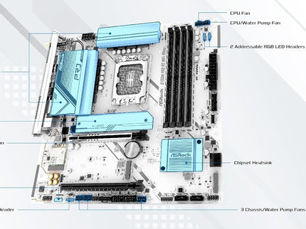 Asrock B760M Pro RS WiFi White Intel Micro ATX Motherboard