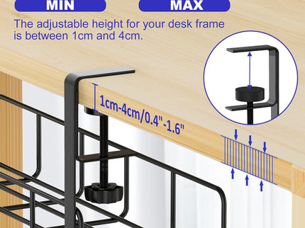Under Desk Cable Management Tray