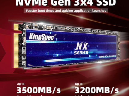 KingSpec NX Series 1TB Gen3x4 NVMe M.2 SSD