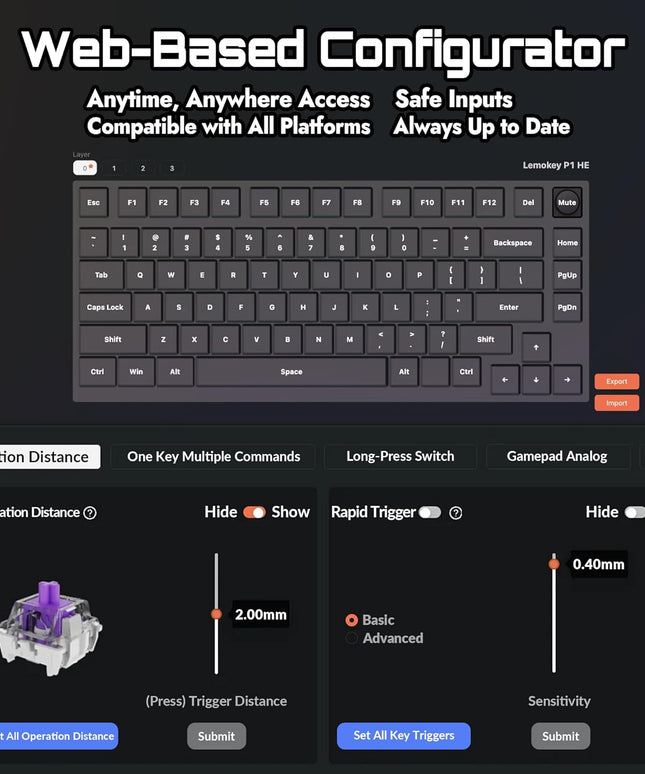 P1 HE 75% Wireless Mechanical Gaming Keyboard