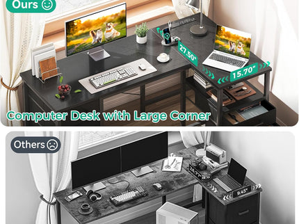 Coleshome L-Shaped Desk