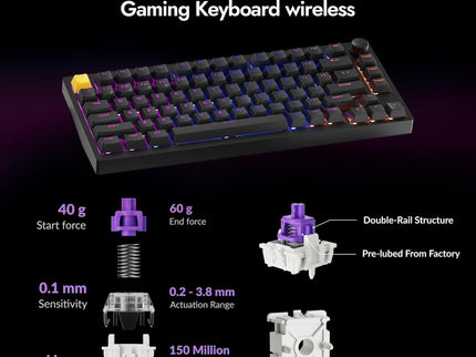 P1 HE 75% Wireless Mechanical Gaming Keyboard