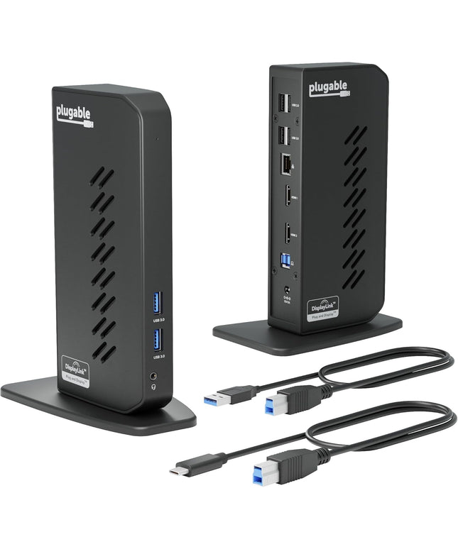 Plugable USB 3.0 and USB-C Universal Laptop Docking Station