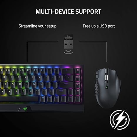 Razer Naga V2 HyperSpeed Wireless MMO Mouse – 30K DPI